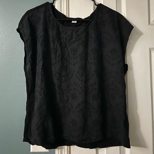 Black old navy blouse. Size L